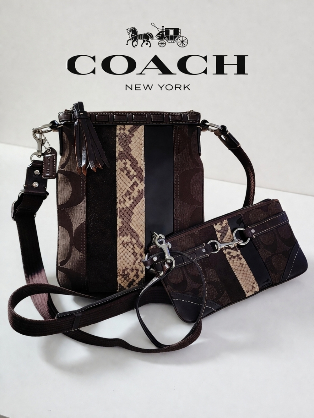 Coach Vintage Exotic Bag & Wristlet Set